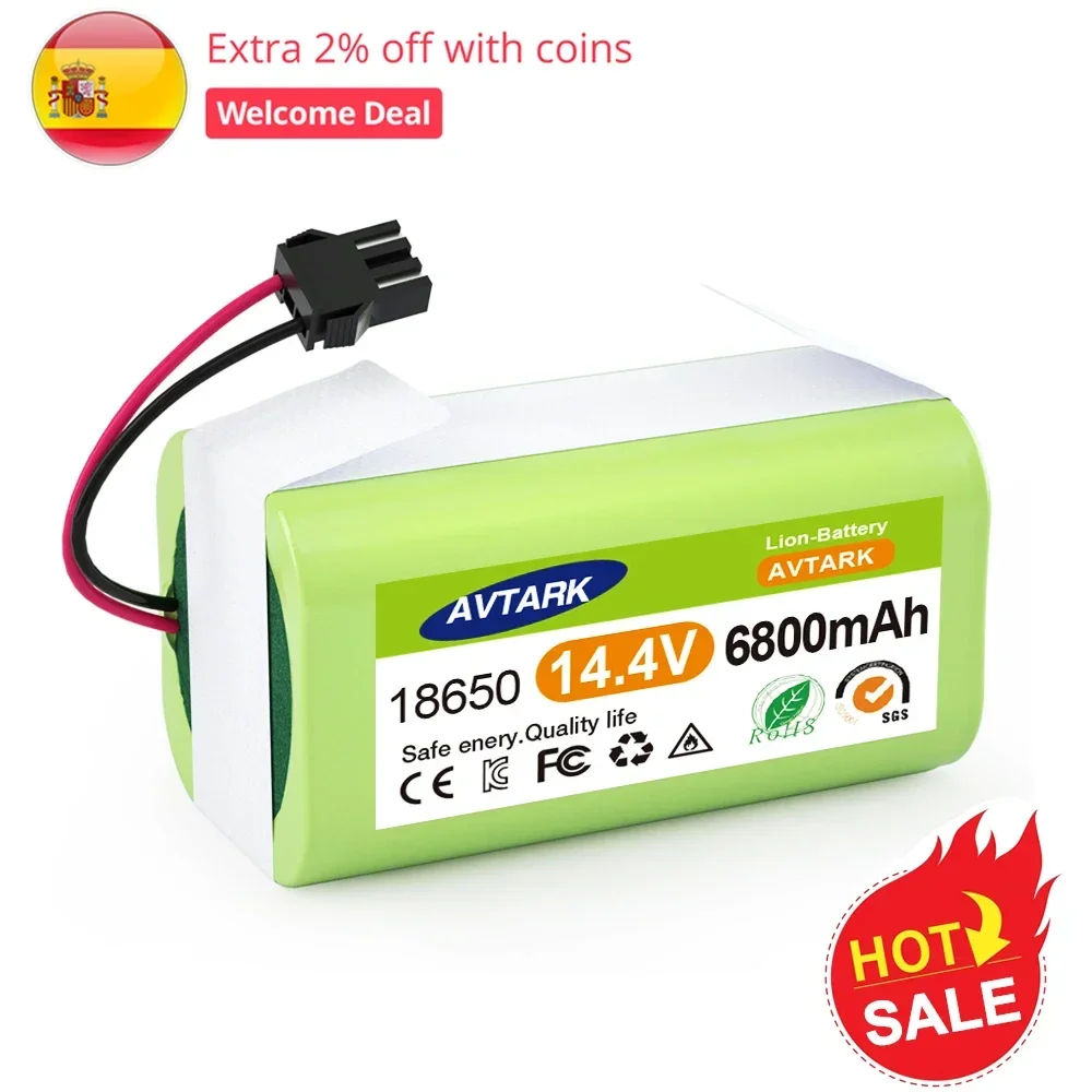 

NEW 14.4V 6800mAh Li-ion Battery for Conga Excellence 950 990 1090 1790 1990 Deebot N79S N79 DN622 Eufy Robovac 11S 12 X500