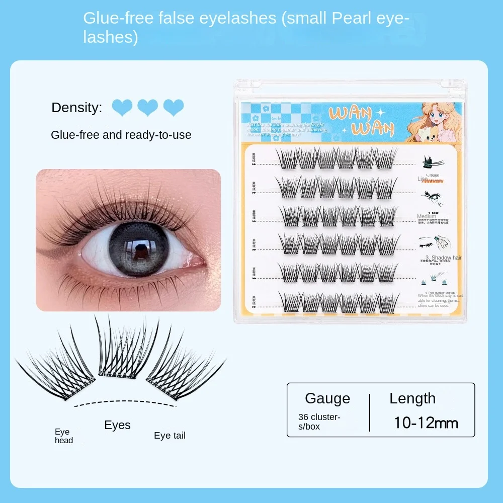 Dolci grappole per ciglia autoadesive trucco adesivo riutilizzabile ciglia finte fai da te grappole per ciglia finte individuali strumento per il trucco