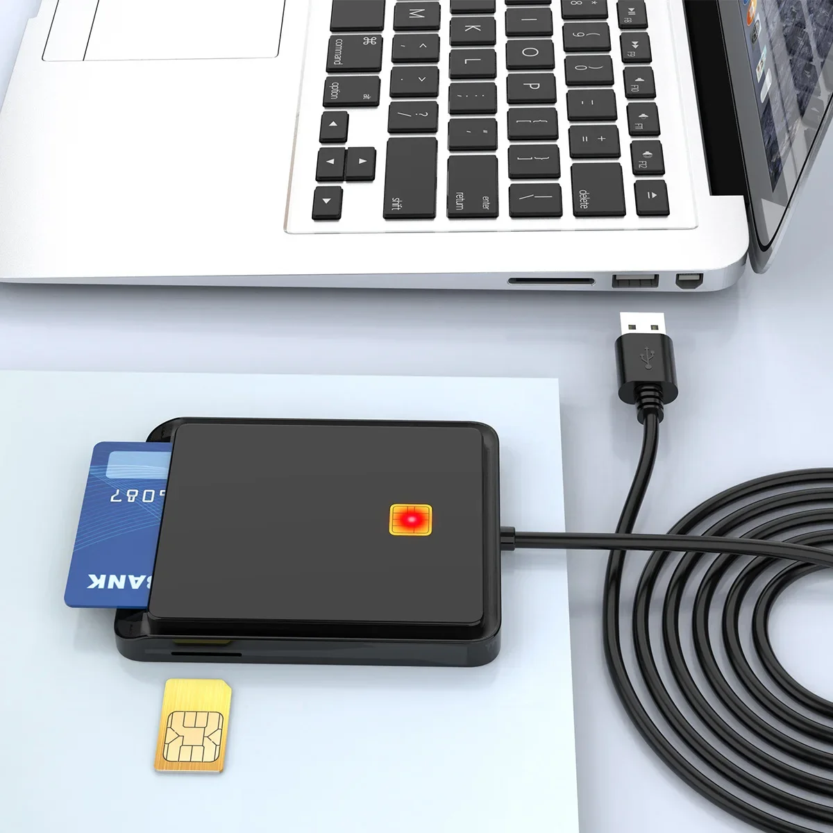 USB Smart Card Reader for Bank IC/ID EMV DNIE ATM CAC SIM Cloner Connector Windows 7 8 10 Linux OS