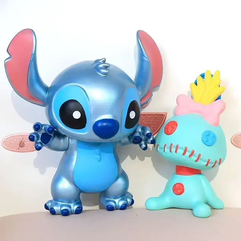 Figurine de dessin animé Disney Stitch Lilo & Stitch en PVC, 20cm, modèle de Collection, poupée, ornement mignon, jouet de dessin animé, cadeau d'anniversaire et de noël