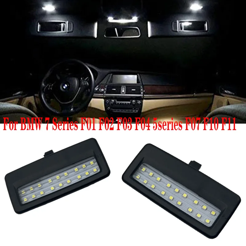 For BMW BMW 5 7 Series F07 F10 F11 F01 F02 F03 F04 Interior LED Sun Visor Vanity Mirror Lights No Error Dome Reading Lamp 6000K