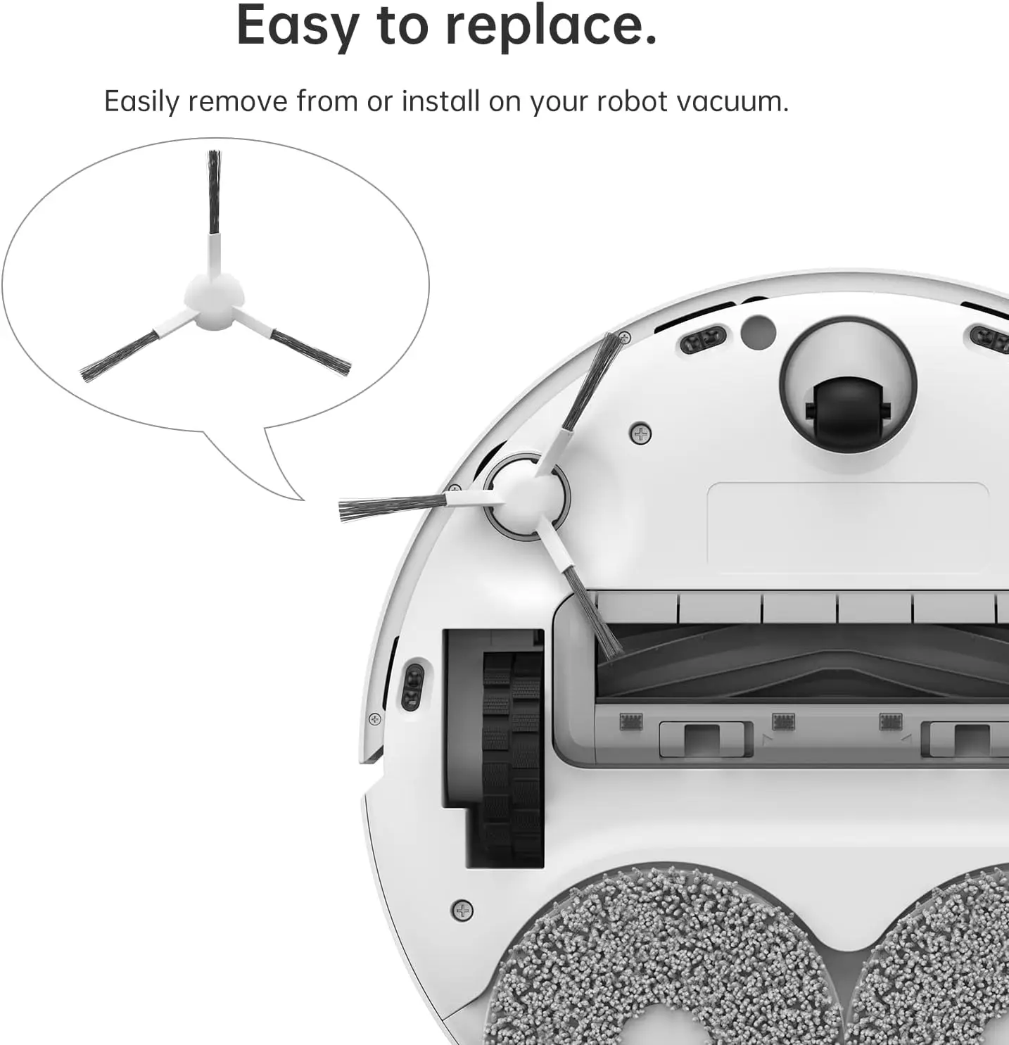 Accessories for Dreame L10s / L10 Ultra Robot Vacuum Cleaner, Replacement Parts Main Side Brush Mop Pad Dust Bag & Filter