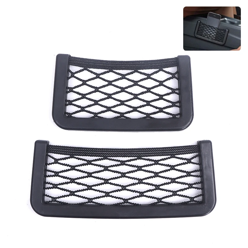 1Pcs Car Organizer Storage Bag Auto Paste Net Pocket Phone Holder Car Accessories Universal Car Accessories 20*8CM 8*15CM