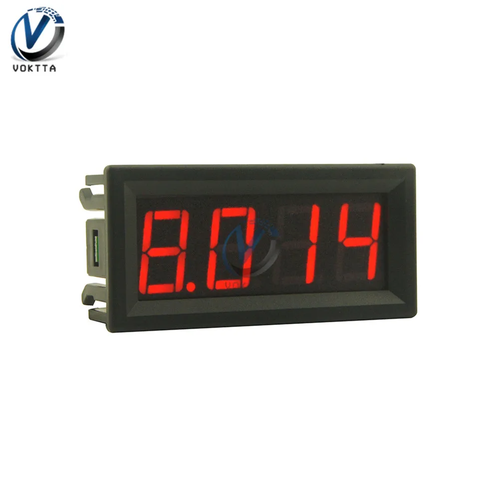 Imagem -03 - Voltímetro Digital com Display Led Amperímetro Painel Tensão Detector de Corrente Testador Medidor Bits 056 dc 0100v 0-10a