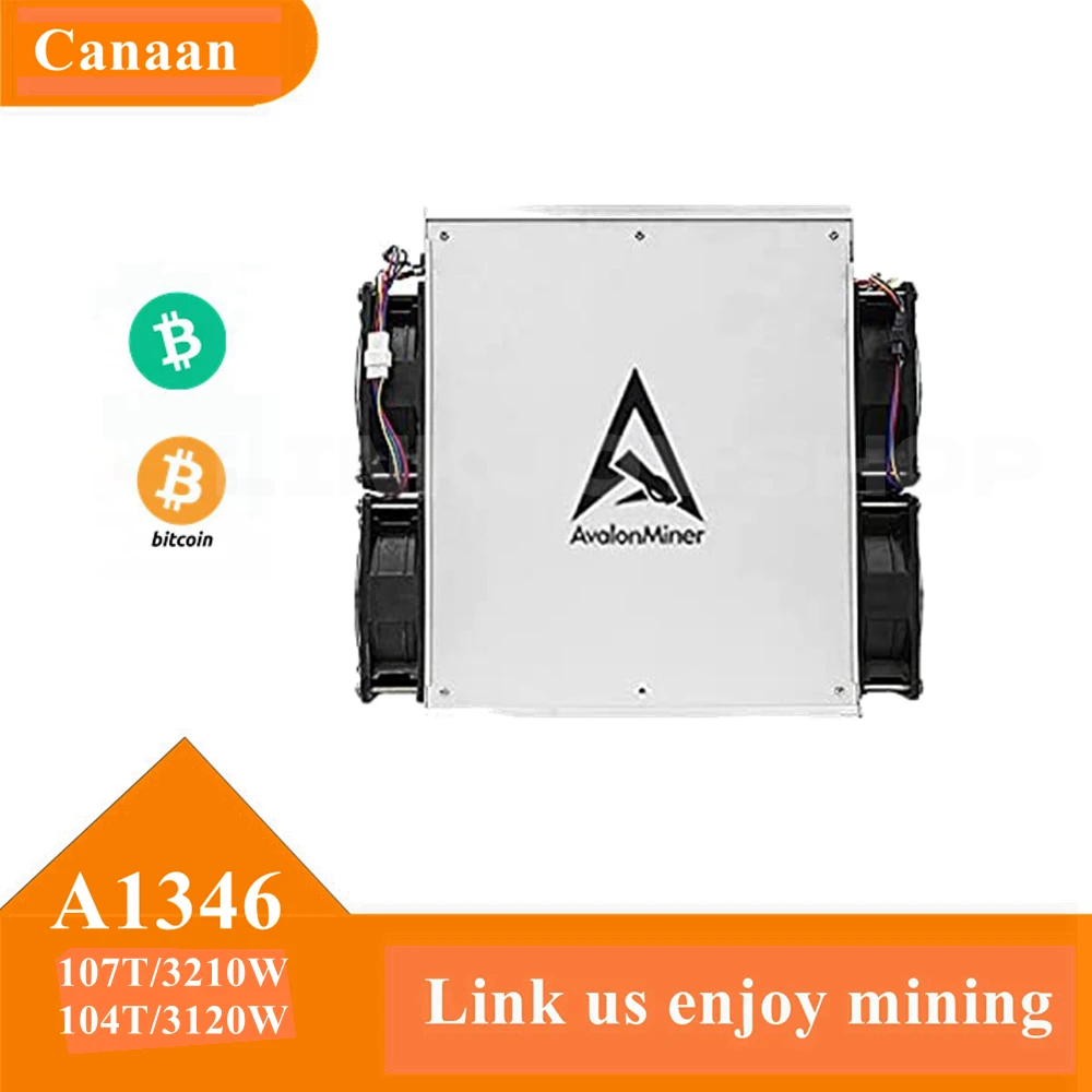 Canaan Avalon Miner A1346 120T 110T  104th/S 3210W 3120W Powerful Bitcoin Asic Crypto Machine Avalonminer