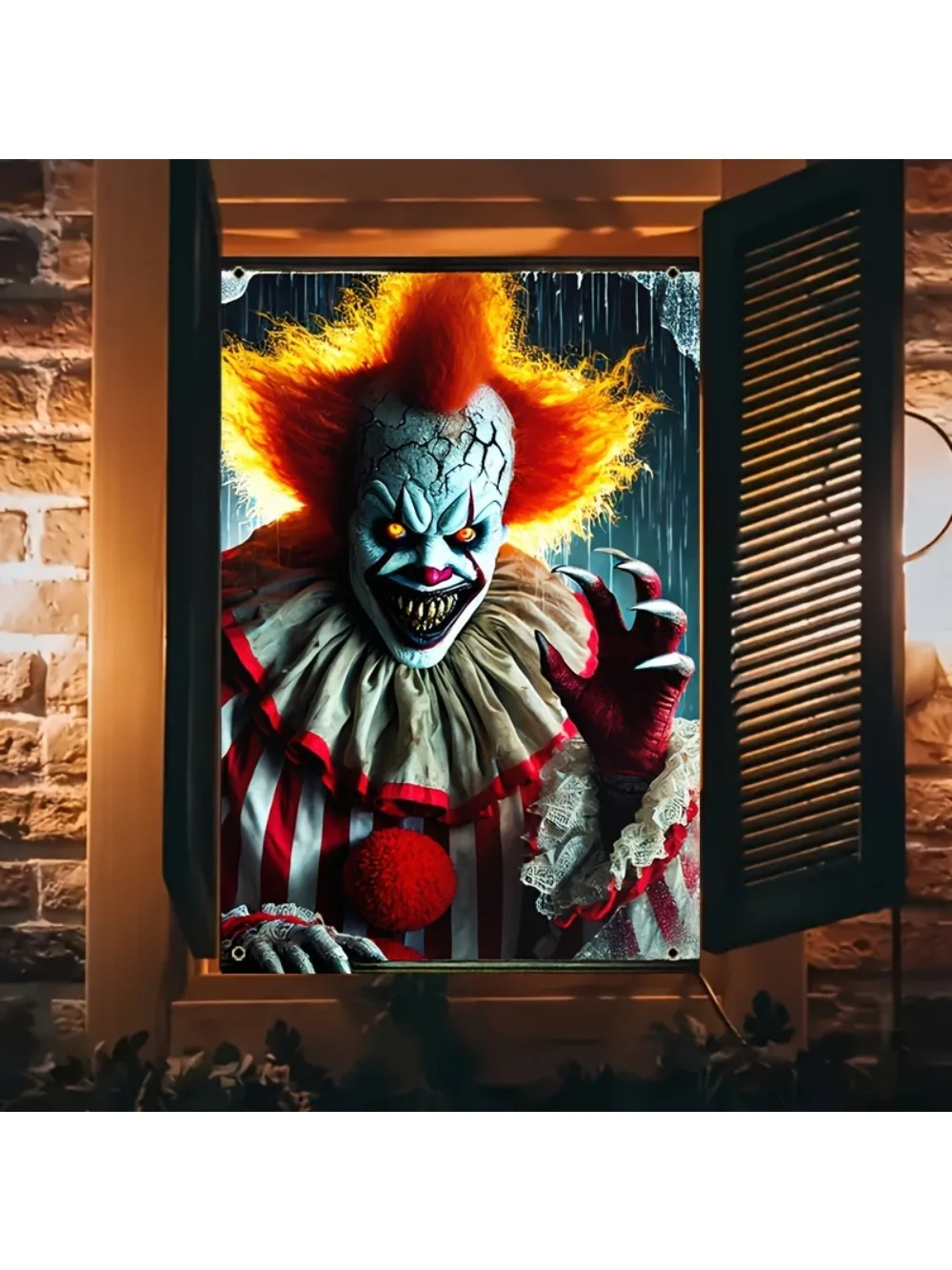 Halloween Clown Vorhänge, unheimliche Zirkus Themen Foto Hintergrund, Ferienhaus und Garten Party liefert-