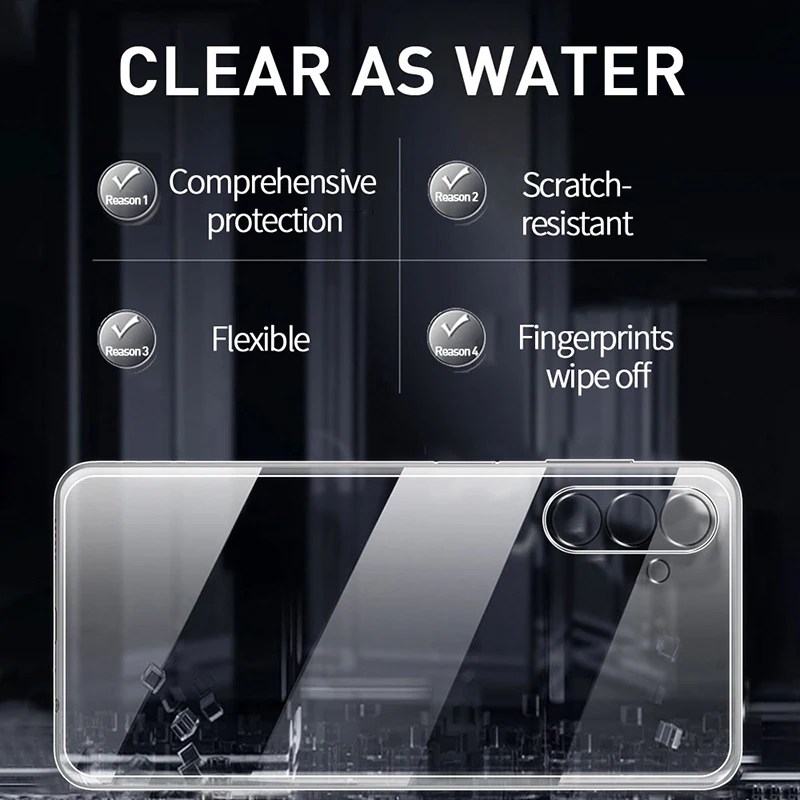 High Quality Ultrathin Clear Phone Case for Samsung Galaxy F13 F23 Soft TPU Transparent Crystal Back Cover SamsungF13 SamsungF23