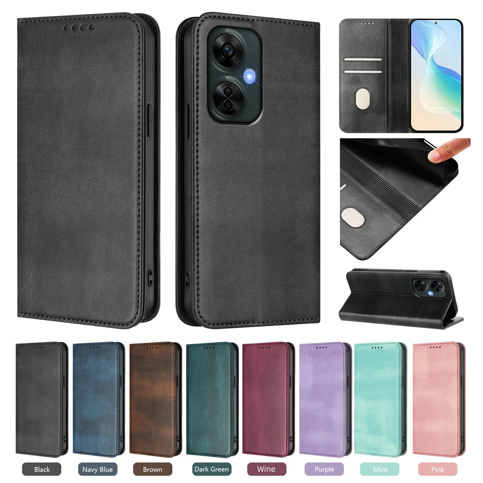 Leather Magnetic Wallet Case Book For Oneplus Nord 5 4 3 2Lite 2 2T Nord CE5 CE3 CE2 Lite CE2 CE 5G Phone Cover