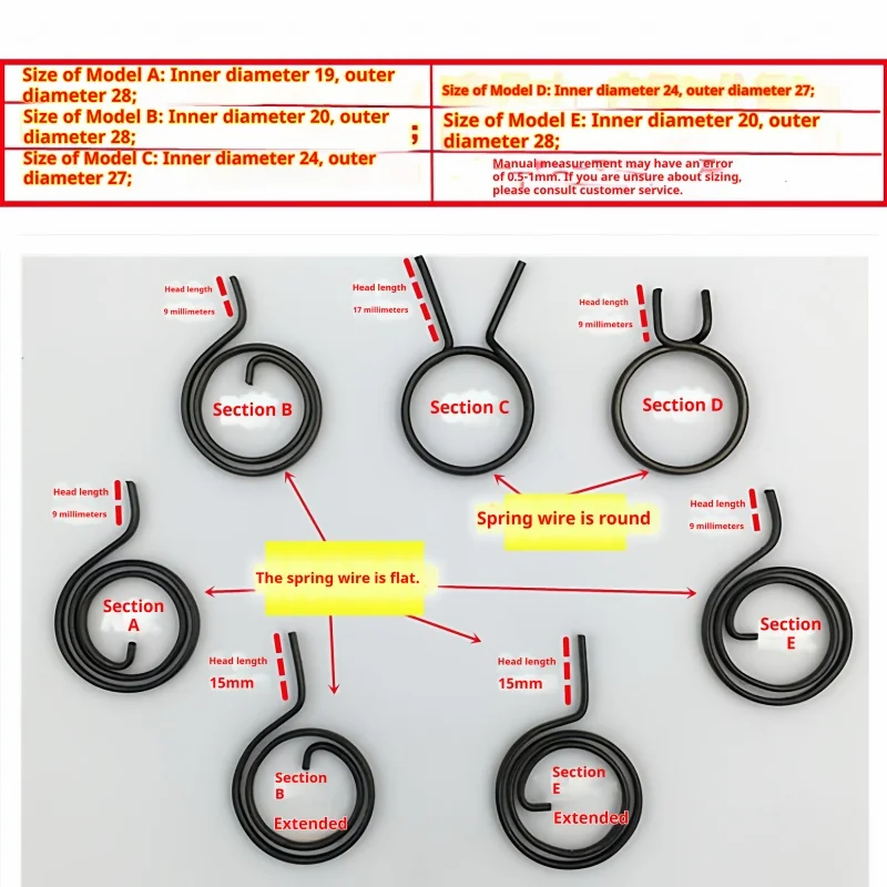 Anti-Theft Door Lock Main Door Handle Handle Return Round Spring Flat Spring Double Active Double Fast Lock Universal Accessory
