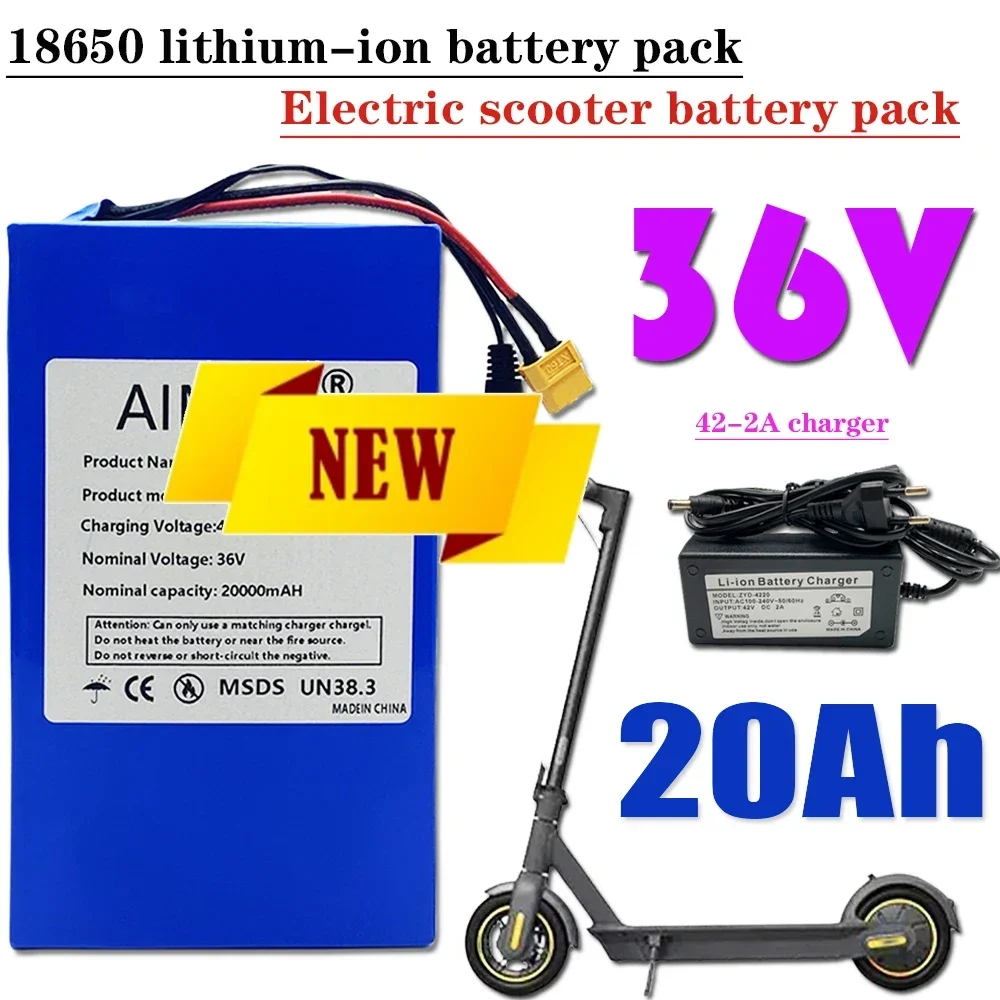 💖10S6P 36v 20ah Brand new original 500-1000W large capacity lithium battery uses most vehicles and supports product customizati