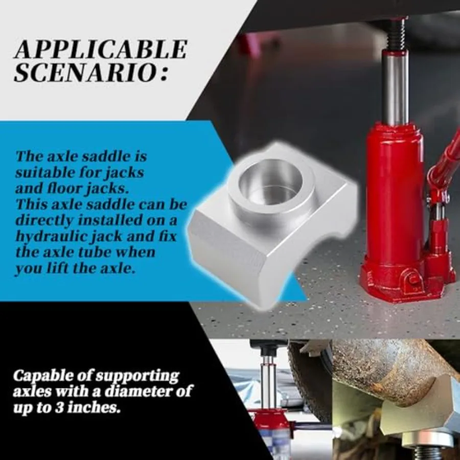 Adaptador de eje Jack Sillín de elevación diseñado para ejes de 3 pulgadas Compatible con herramientas de conector de botella y conector de suelo Ideal para Jack Lifti