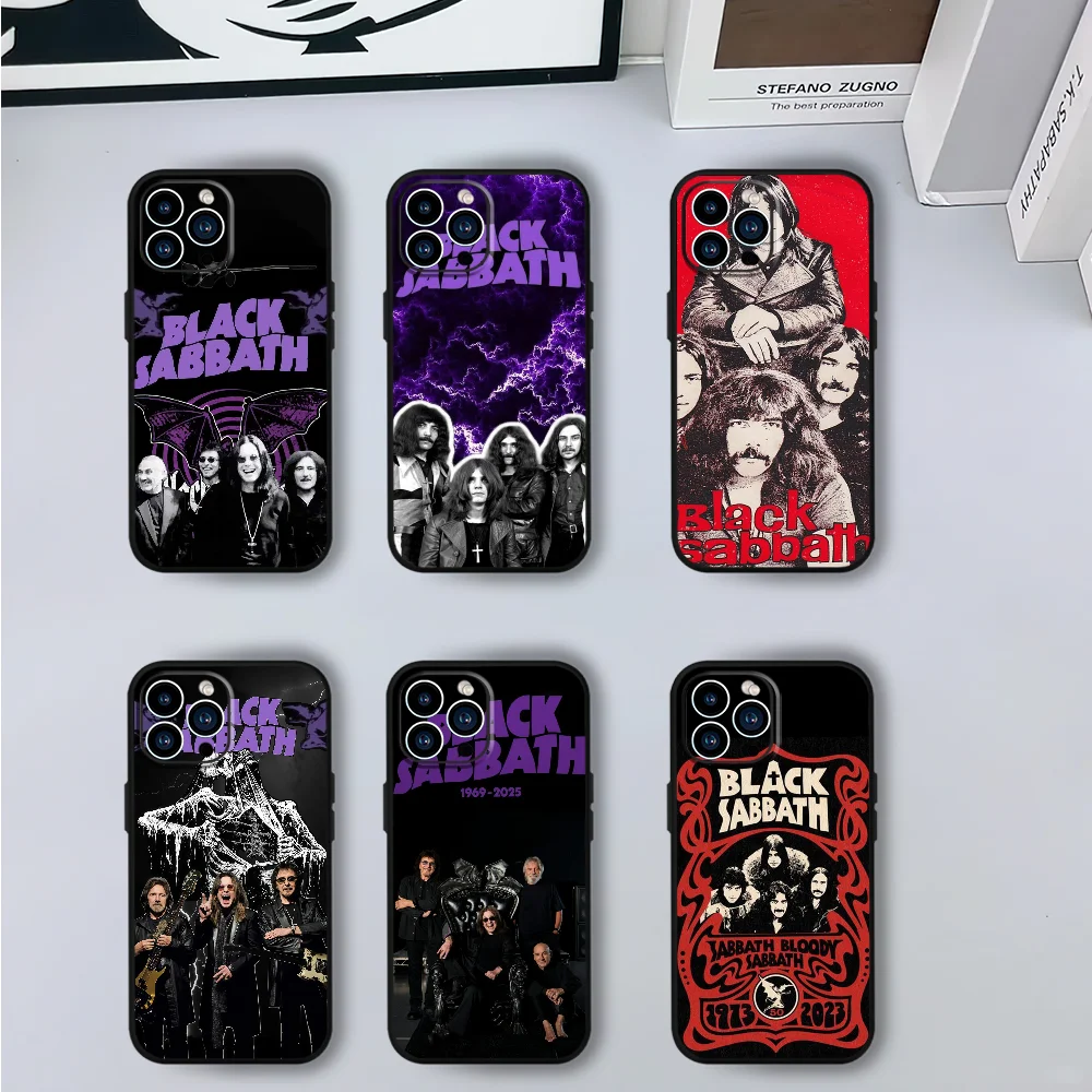 

Singer Rock Balck Sabbath phone case FUNDA For iPhone 12 11 13 14 15 16 MINI Max Pro Plus Soft Silicone Black Cover