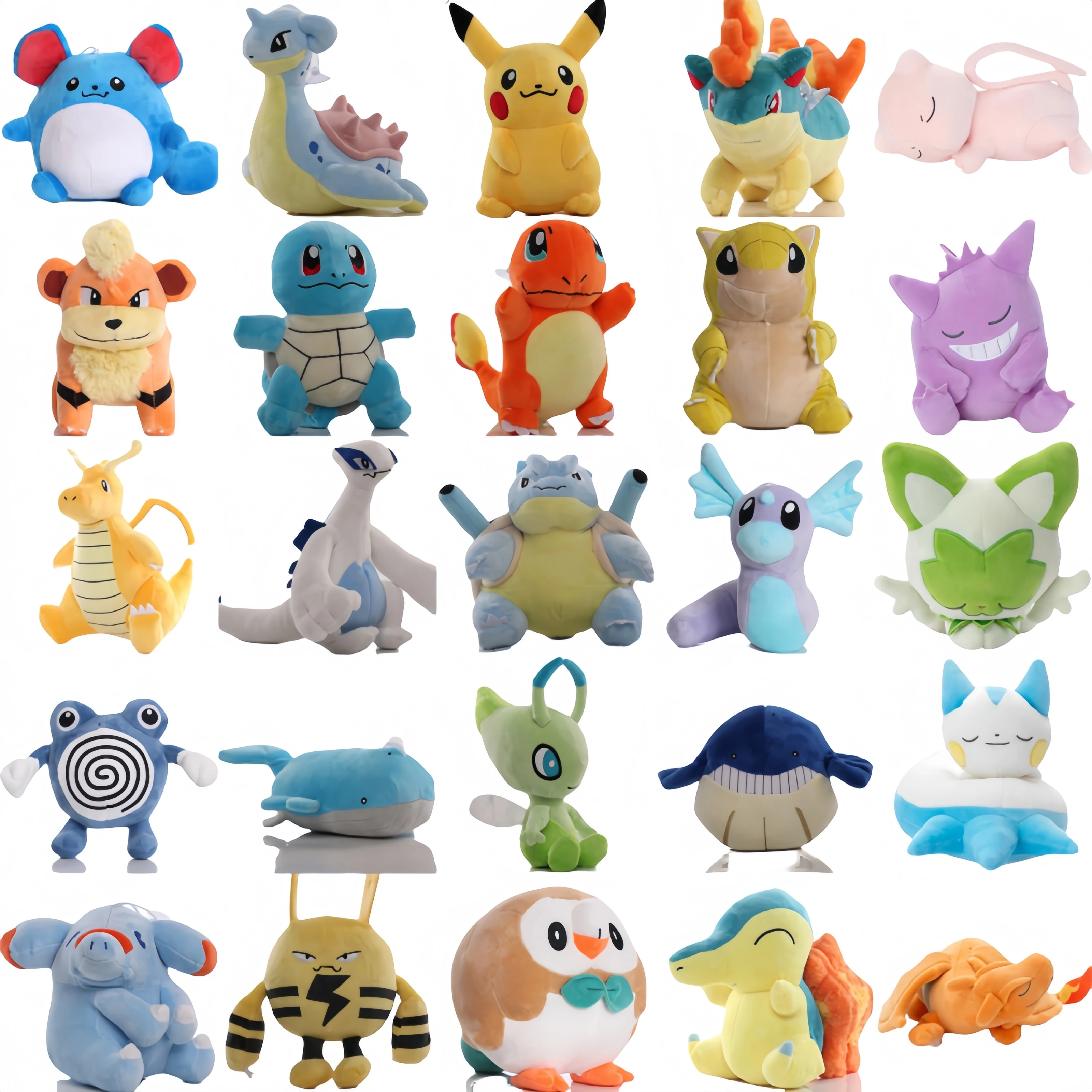 

Спящий Мяу Чаризард Пикачу плюшевые игрушки аниме Pokemon Lugia кукла Gengar Squirtle Cyndaquil плюшевые детские коллекционные игрушки