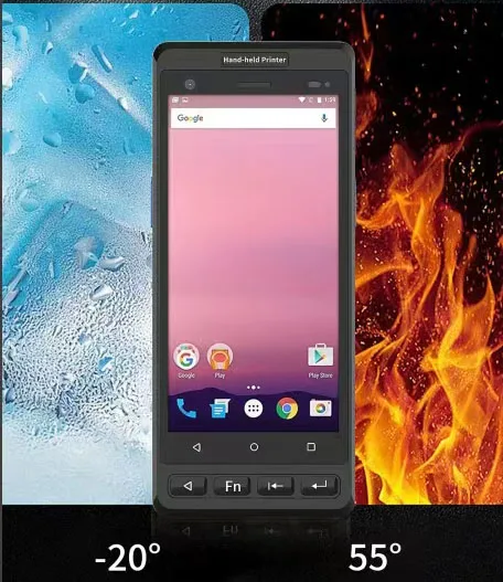 X8 محمول POS PDA مع طابعة فواتير/ملصقات مقاس 2 بوصة لبطارية العمل الطويلة للأعمال الخارجية