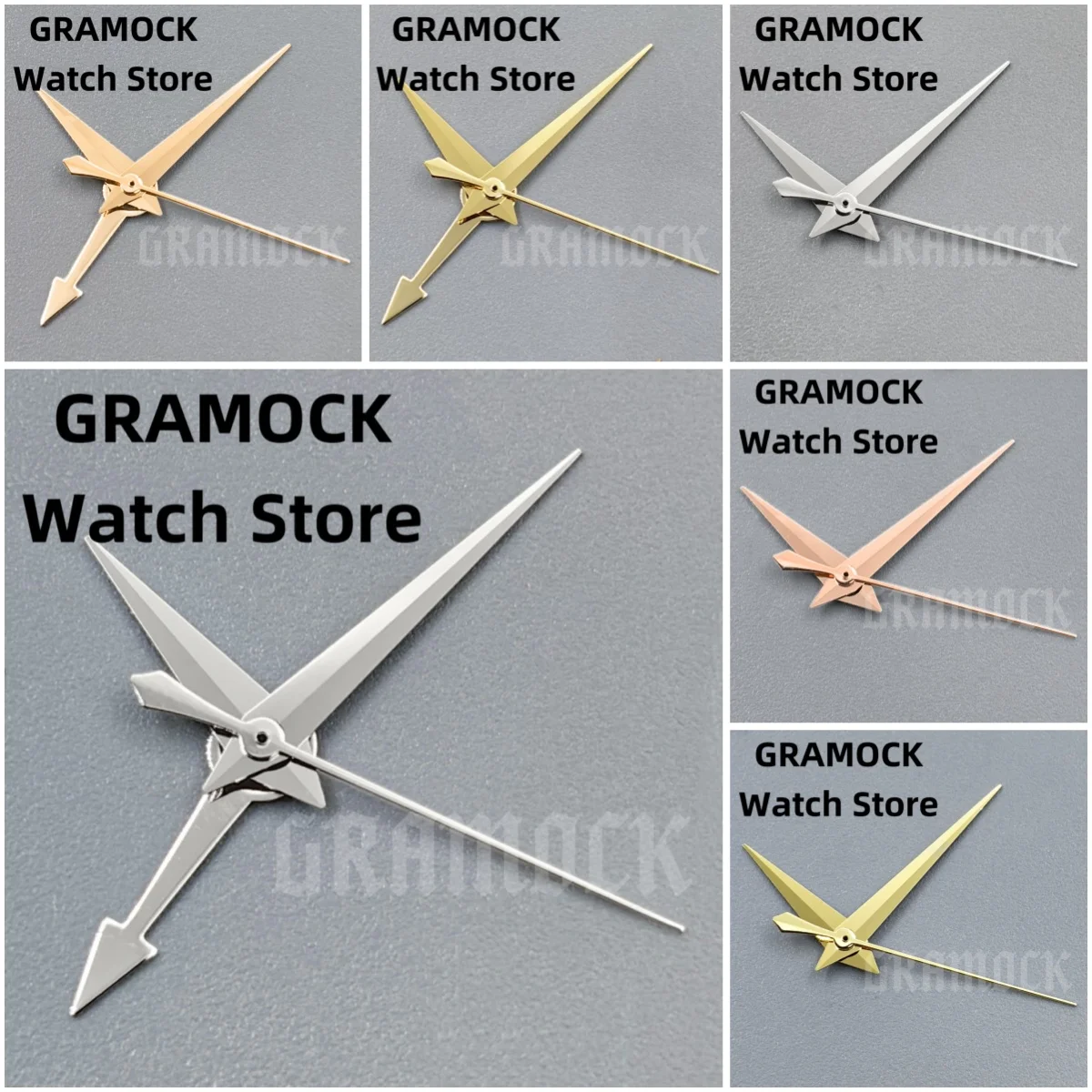GRAMOCK NH34A 4R34 NH35 Gold Silver Rose Gold GMT Watch Pointers Fit NH34 NH35 Automatic Movement Watch Accessories Set Parts