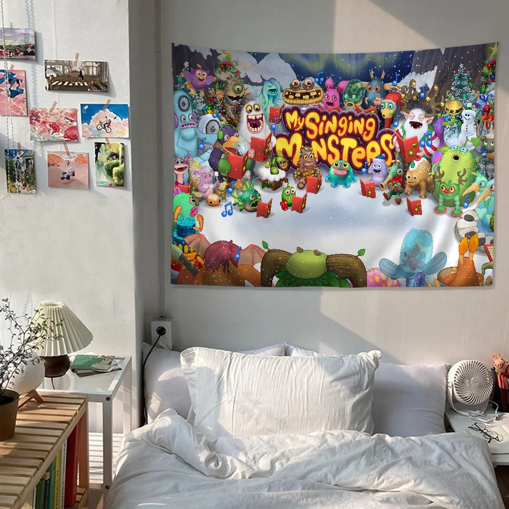 

My Singing Monsters Video Game Hippie Wall Hanging Tapestries Art Science Fiction Room Home Decor Kawaii Room Decor