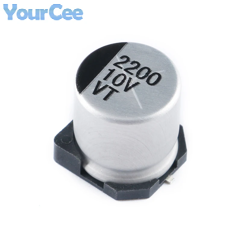 10pcs/1pc 10V 2200UF Patch SMD Aluminum Electrolytic Capacitor 12.5mm*13.5mm 12.5mmX13.5mm 2200UF Capacitance