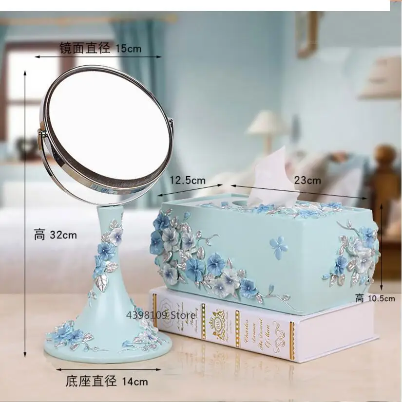 Nordic Bathroom Decoration Accessories Toothbrush Holder Toothpaste Dispenser Lotion Bottle Tissue Box Mirror Wedding Gift Resin