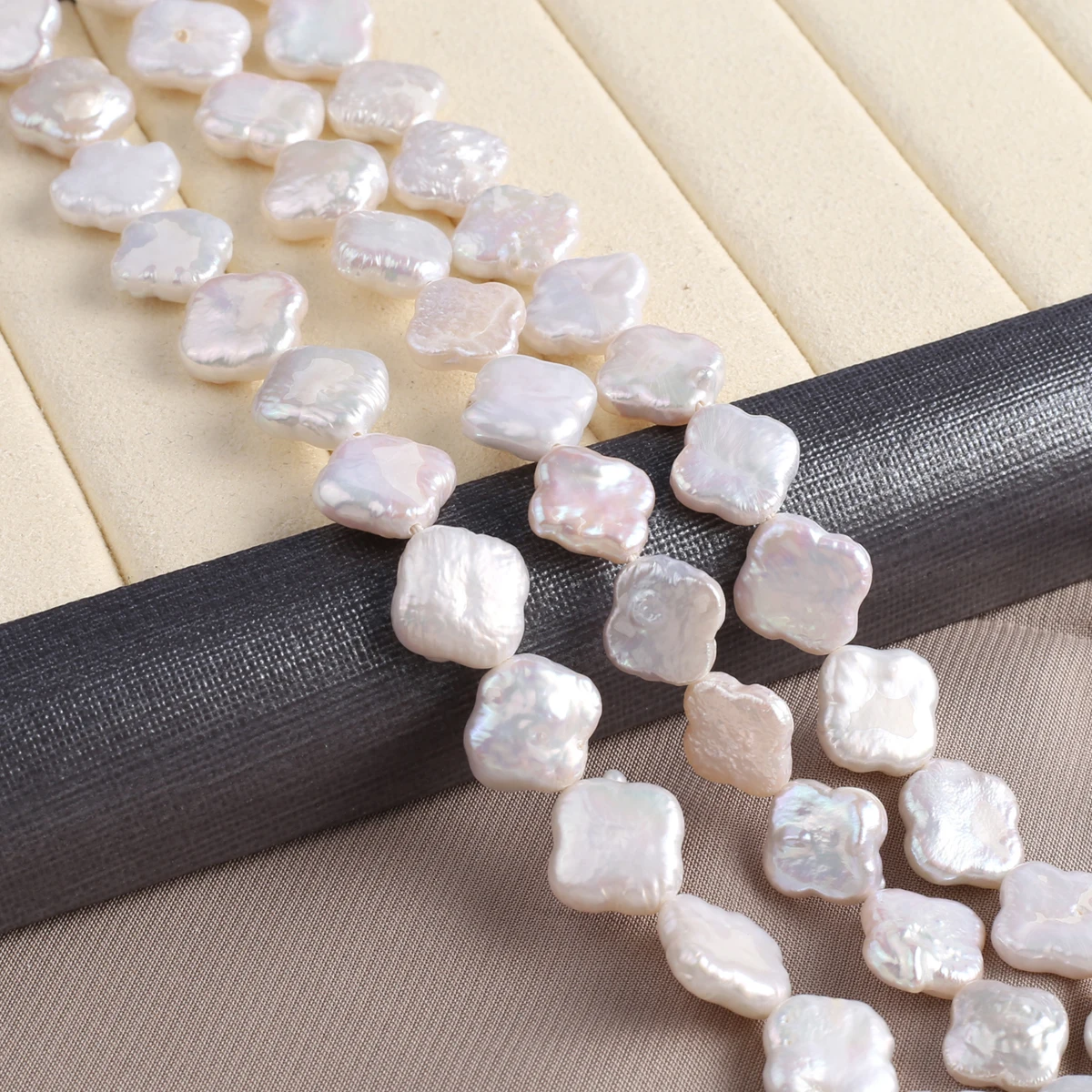 12mm Prismatic Pearl Beads Natural Freshwater Pearls Loose Spacer Beads for Jewelry Making DIY Necklace Earrings Accessory 38cm