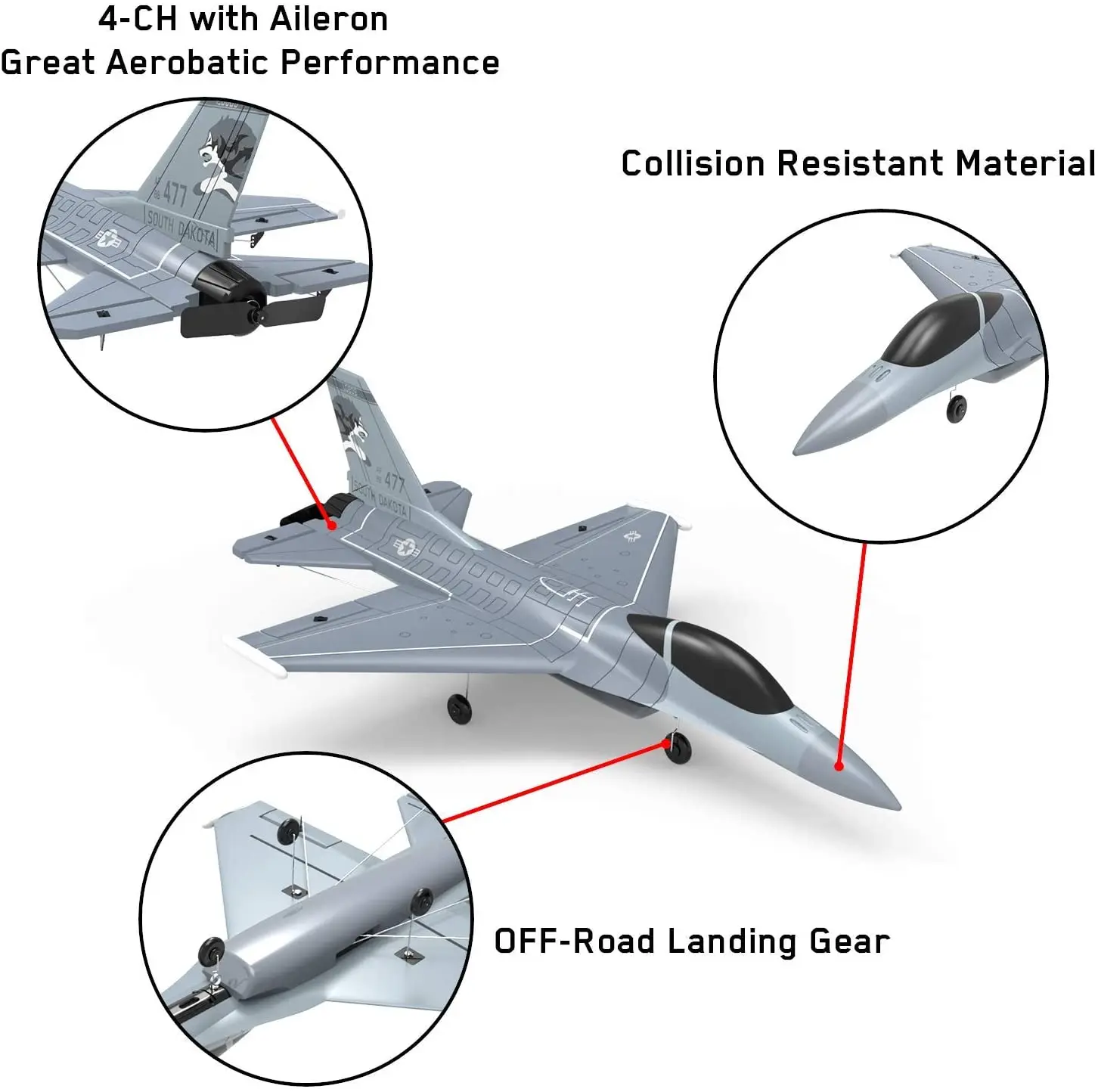 F16 Falcon RC samolot 265mm rozpiętość skrzydeł EPP 2.4G 6-osiowy jeden klucz powrotny akrobacyjny stacjonarny trener RTF dla początkujących