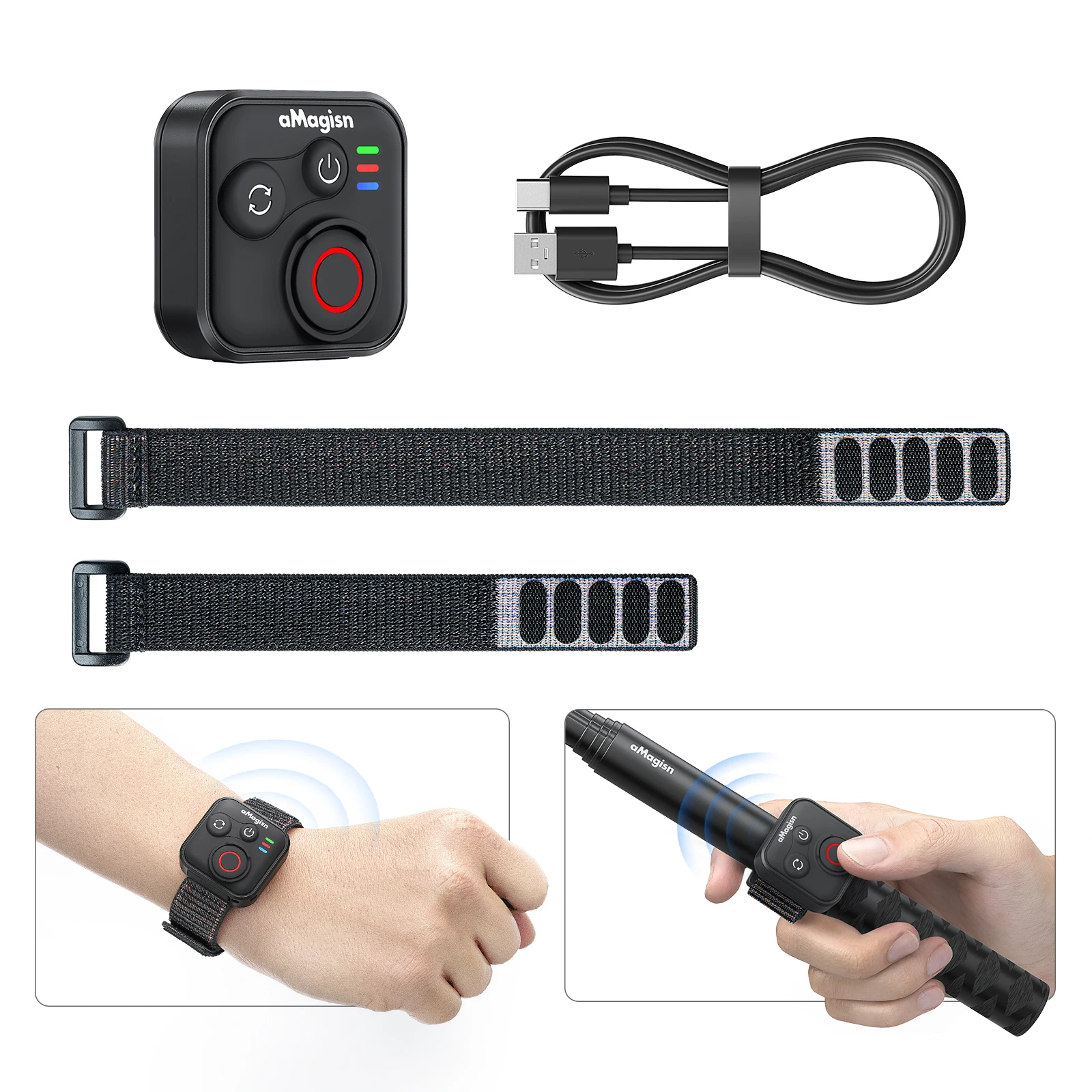 Multifunctional Wireless Shooting Controller with Wrist Strap BT Remote Control Camera Controller for Sport Camera Accessories