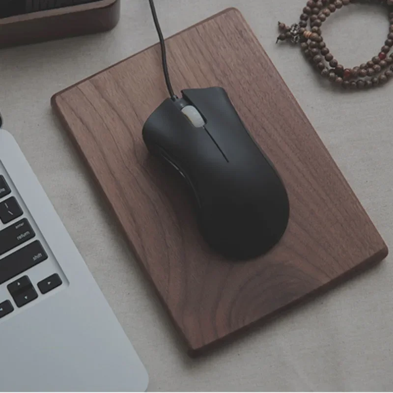 Coffee-Colored Mouse Pad, Creative Supplies, Practical Wrist Rest, Walnut Decor Board, Computer Elbow Support, Desk Accessories