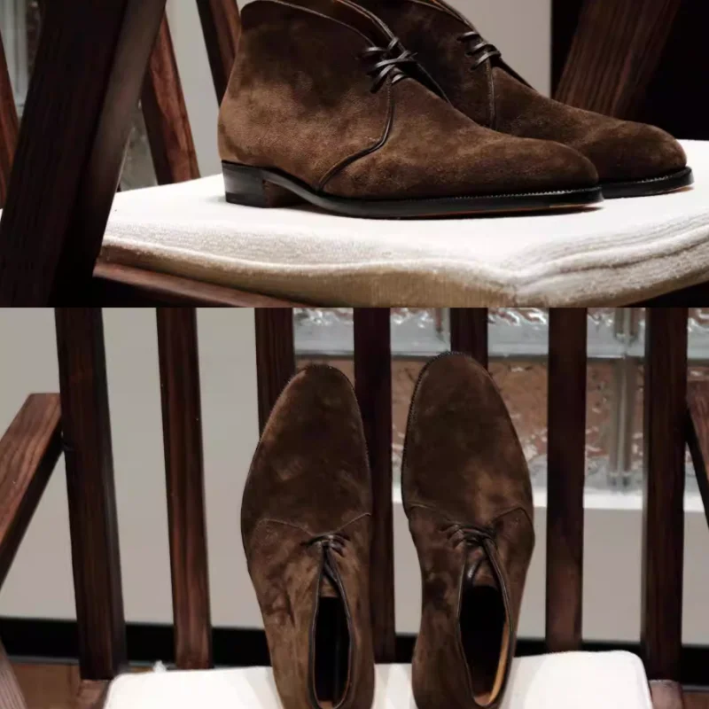 

Мужские лоферы с перекрестными ремешками, круглым носком, массивным средним каблуком, плиссированные, с декоративными швами