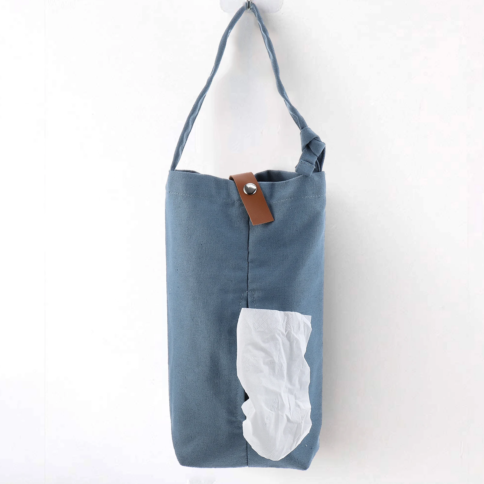 

1pc Car Tissue Bag Canvas Hanging Tissue Case For Car Seat Organizer Backseat Holder Bathroom Living Room Kitchen Office Wall