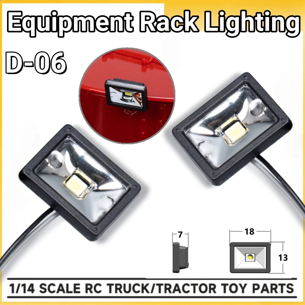 LED Spotlight Equipment Rack Lighting D-06 For 1/14 Tamiya RC Excavator Model Rear Light Engineering Machinery Led Toy Parts