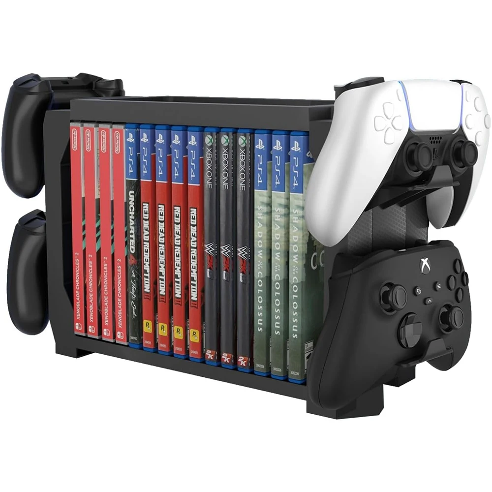 

For PS5 Game Disk Rack and Controller Stand Holder For Xbox Series X/Nintendo Switch/PS4 Controller Stand Holder Can hold up to