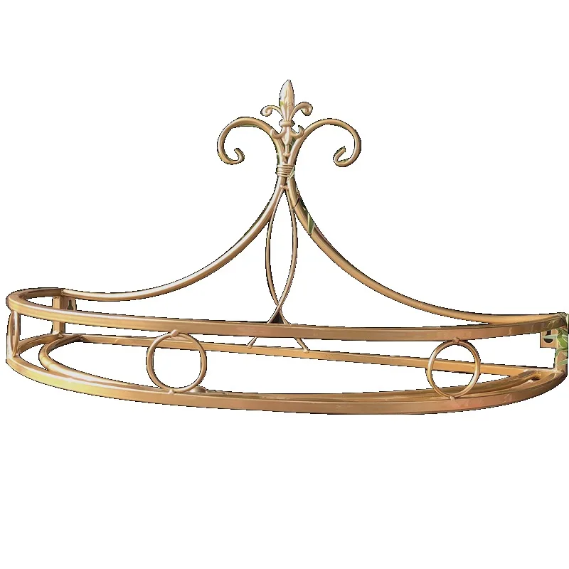 Korean European Pastoral Wrought Iron Princess Girl Crown Bed Curtain Rack Pink Bed Curtain Mosquito Net Rack Send Hook