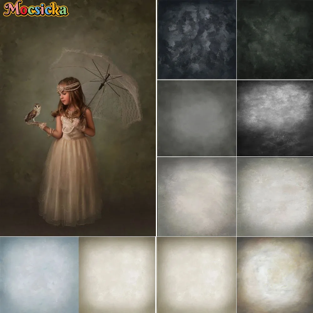 Mocsicka Dunkelgrauer schwarzer Fotohintergrund, einfarbig, professioneller Hintergrund für Erwachsene und Kinder, Kunstporträt, Photozone Studio