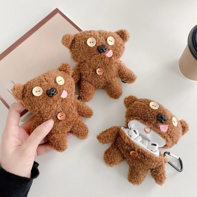 

New Cute Cartoon Minions TIM Bear Earphone Case for Airpods 1 2 3 4 Pro3 Protective Cases Silicone Headsets Charge Cover Gifts