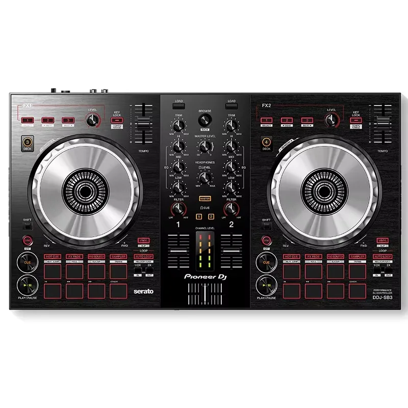 جهاز التحكم بالمعدات الصوتية Pioneer DDJ-SB3 Rekordbox DJ ذو التأثير المعدني لـ DJ الاحترافي