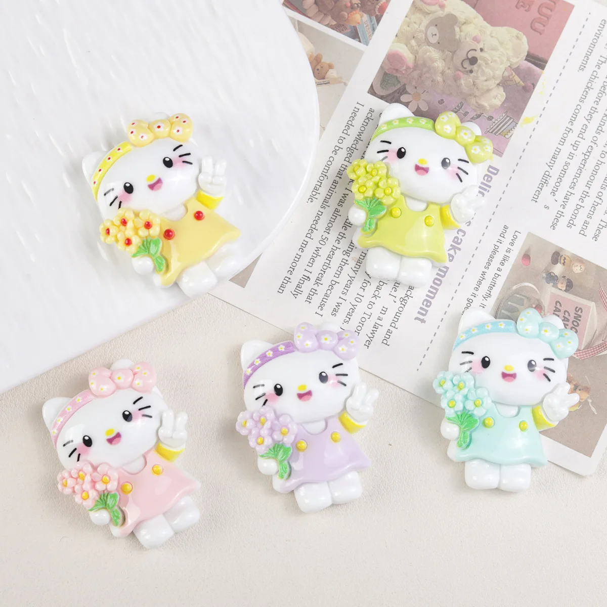 Cabujones planos de resina Nacho, materiales para hacer joyería artesanal, dijes de caja basura hechos a mano, 2 uds.