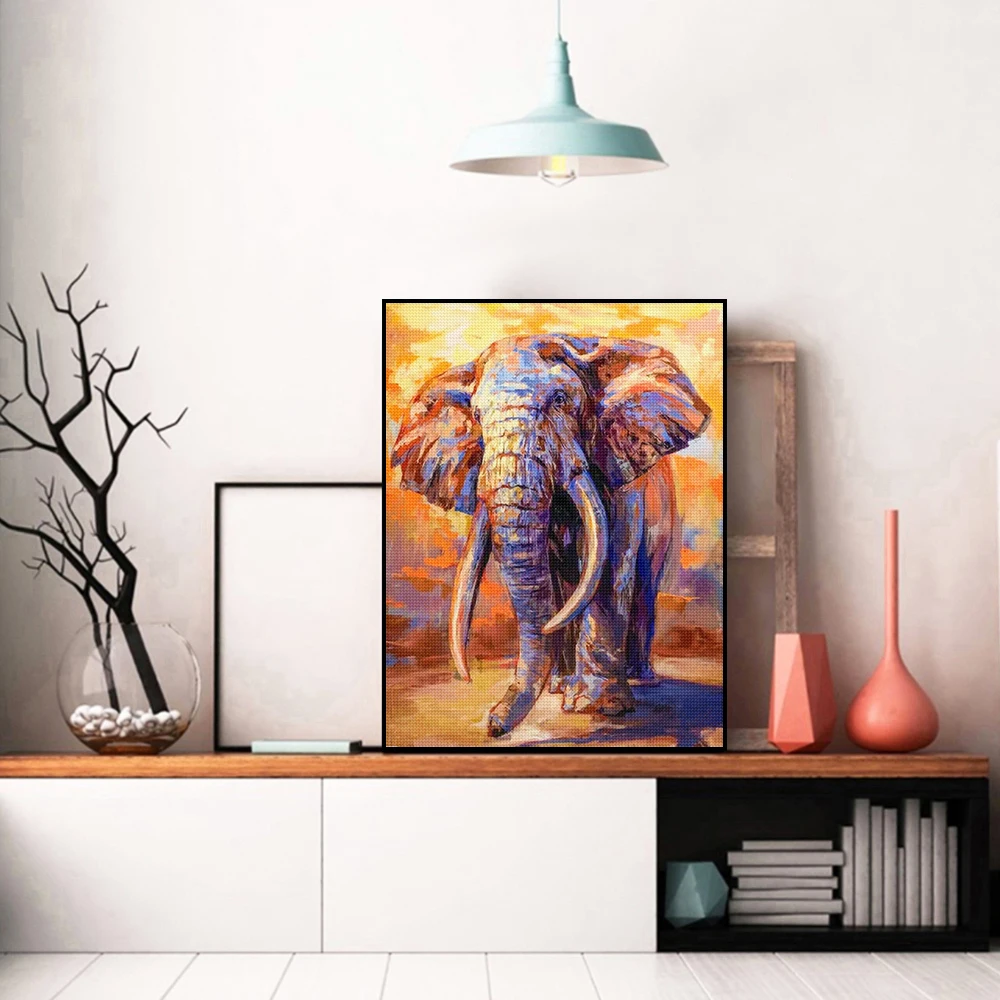 5D Diamond Painting Promotion Elephant Tiger Horse DIY Full Diamond Embroidery Mosaic Cross Embroidery Set Home Decoration Gift