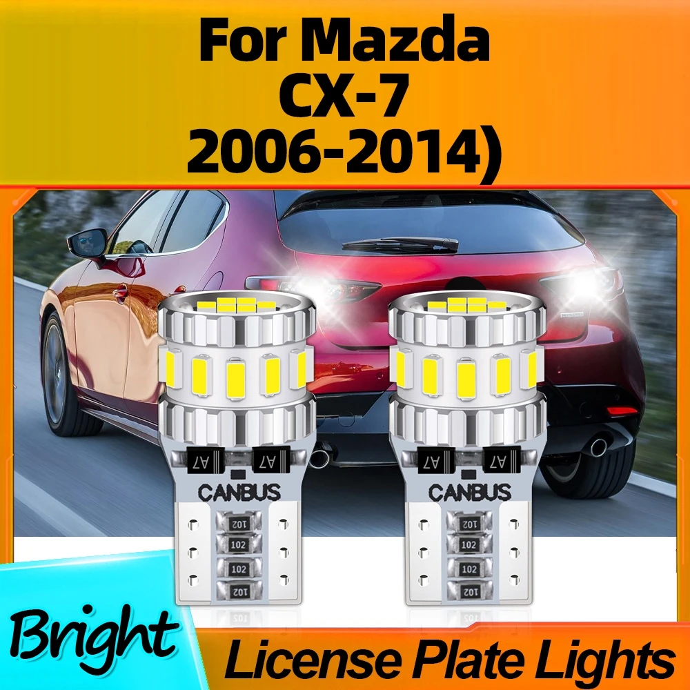 

2Pcs W5W T10 Canbus Car LED Lamp License Plate Light 6000K White 12V For Mazda CX-7 2006 2007 2008 2009 2010 2011 2012 2013 2014