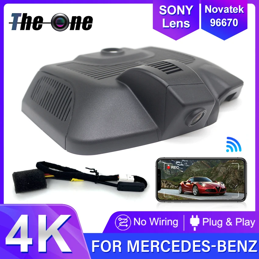 

For Mercedes-Benz MB EQS 450 580 2022 2023 Front and Rear 4K Dash Cam for Car Camera Recorder Dashcam Plug and Play Car Dvr