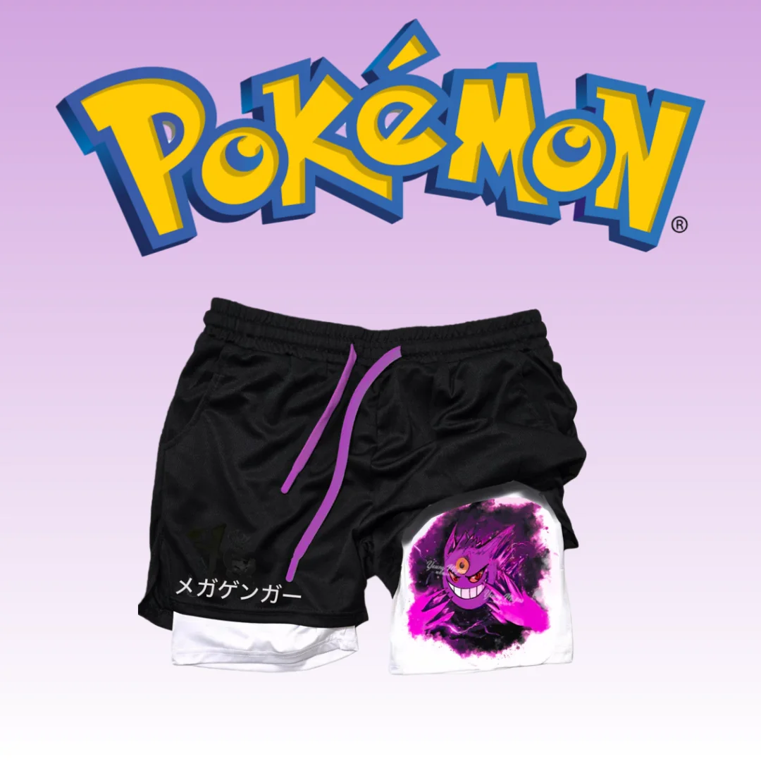 

Лето 2025 г., новинка, бестселлер, одежда в стиле аниме с принтом «Покемон», 100% чистый хлопок, свободные повседневные модные шорты из искусственной кожи из двух частей