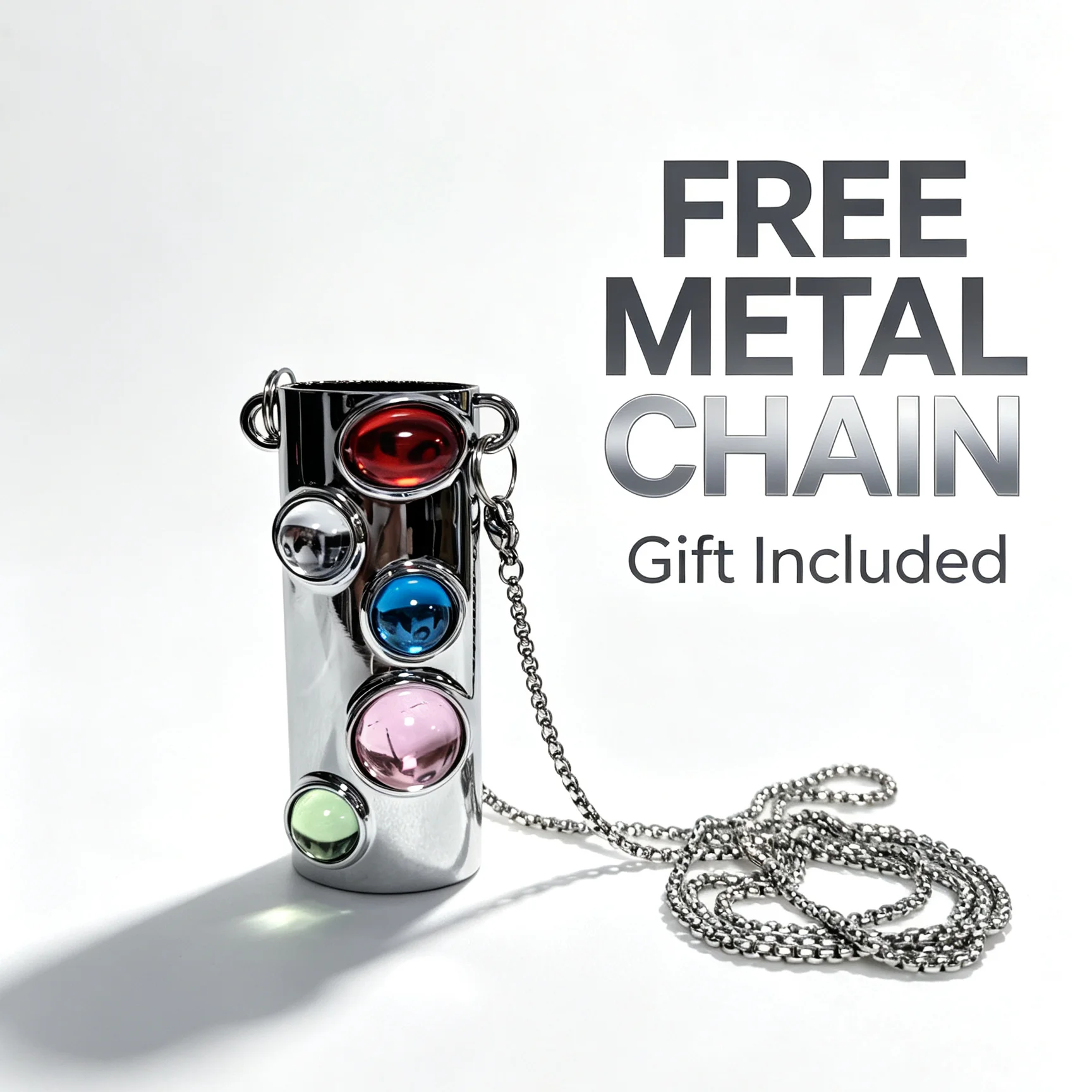 Metal Lighter Case Holder Cover Sleeve for BIC J6 Chain 3 Color 10 Gems Protective Scratch Resistant Reusable EDC Men Women Gift