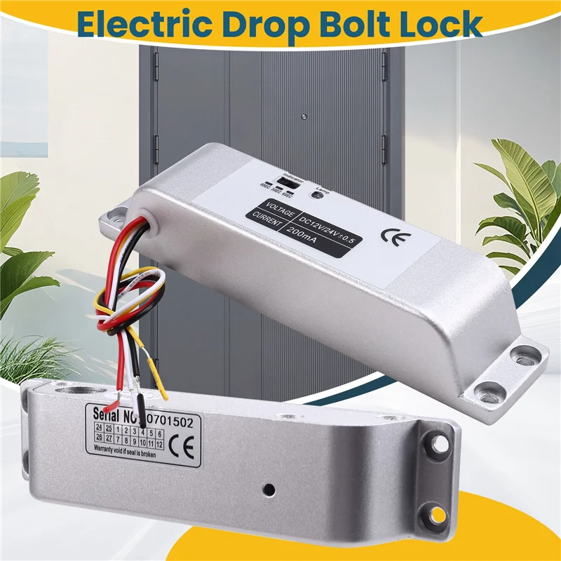 B68C ไฟฟ้า DROP Bolt ล็อค 4 สาย DC12V อิเล็กทรอนิกส์ล็อคไม้ประตูล็อคเหล็กประตูล็อค