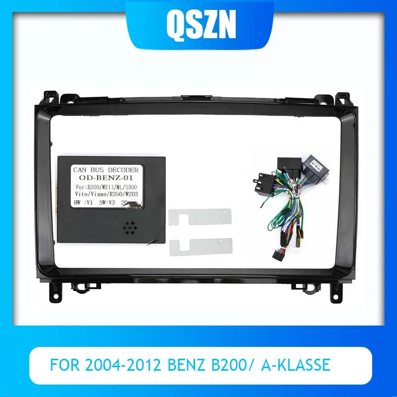 2 Din 9 inch Car Radio Frame Fascia Panel Dash Mounting Frame For Mercedes Benz B200 B Class W169 Vito W639 Viano Sprinter W906