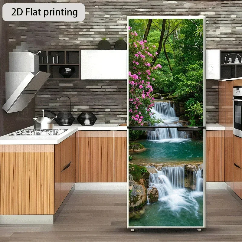 [2D Flat Printing] Refrigerator Sticker Huaxi Diepu Spring Deep Theme Design Wall Sticker Decoration Wallpaper Self-Adhesive S