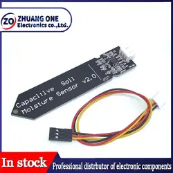 Capacitive Soil Moisture Sensor Module Not Easy to Corrode Wide Voltage Wire 3.3~5.5V Corrosion Resistant W/ Gravity for Arduino