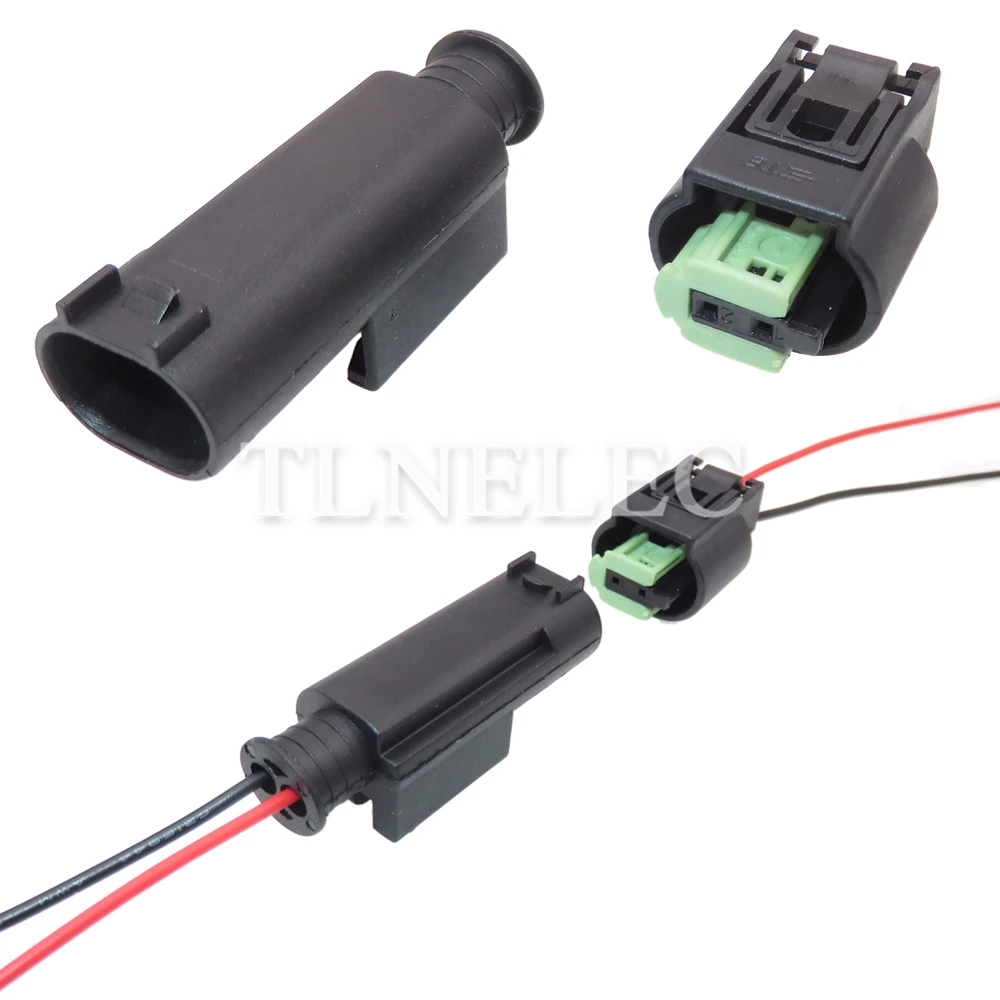 2 Pin Way Car Wire Cable Connector with Wires Auto Reversing Radar Sensor Sealed Sockets For BMW 1-967570-3 968405-1 1-967644-1