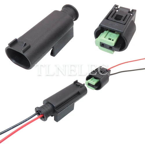 Conector de Cable de coche de 2 pines con Sensor de Radar de marcha atrás automático, enchufes sellados para BMW 1-967570-3 968405-1 1 1-967644-1