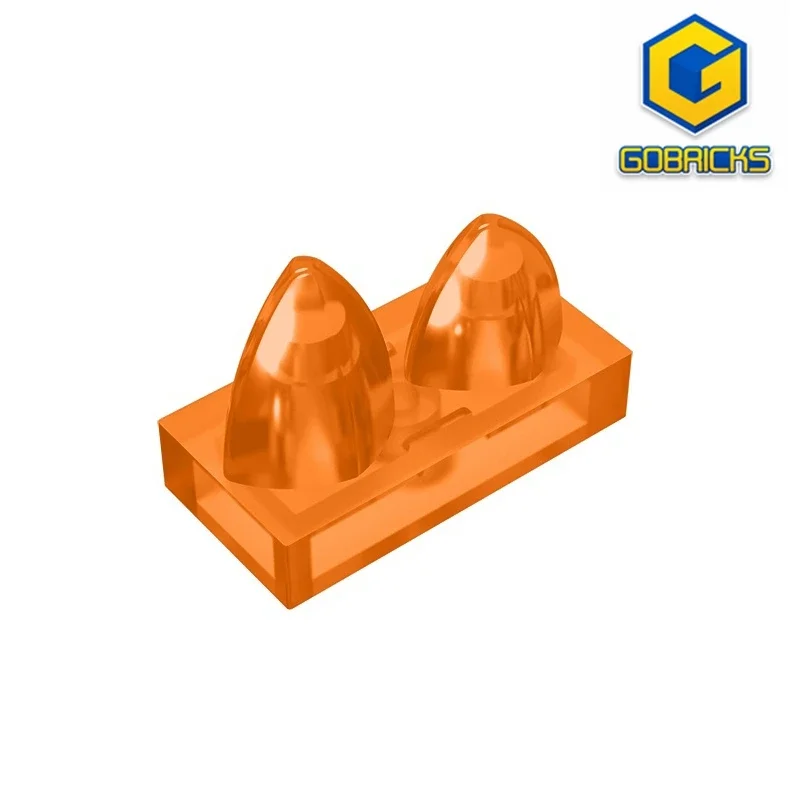 GDS-1271 Plate 1x2 Special with Two Vertical Teeth compatible with lego 15209 children's DIY Building Blocks Technical