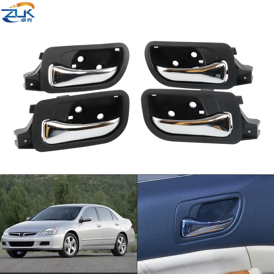 ZUK Chroming Car Door Inner Handle Door Interior Handle For HONDA ACCORD 2003 2004 2005 2006 2007 CM4 CM5 CM6 7th Generation