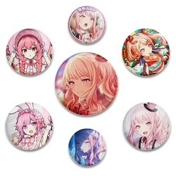 58/44/32MM Stripfiguur Akiyama Mizuki Anime Zachte Knop Reversspeldjes Broche Badge op Rugzak kleding Borst Ornament