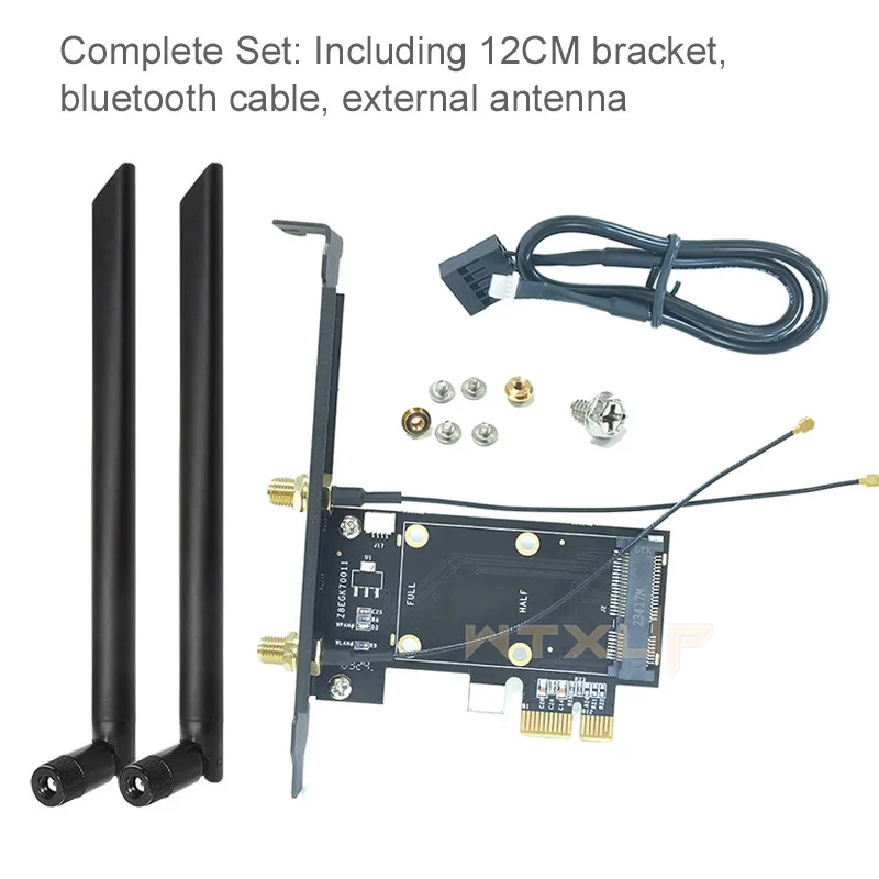 Mini PCI-Express to PCIE X1 for Mini PCI-E Wifi Adapter desktop converter Dual-Band Support Bluetooth for 7260AC 5100 wifi card